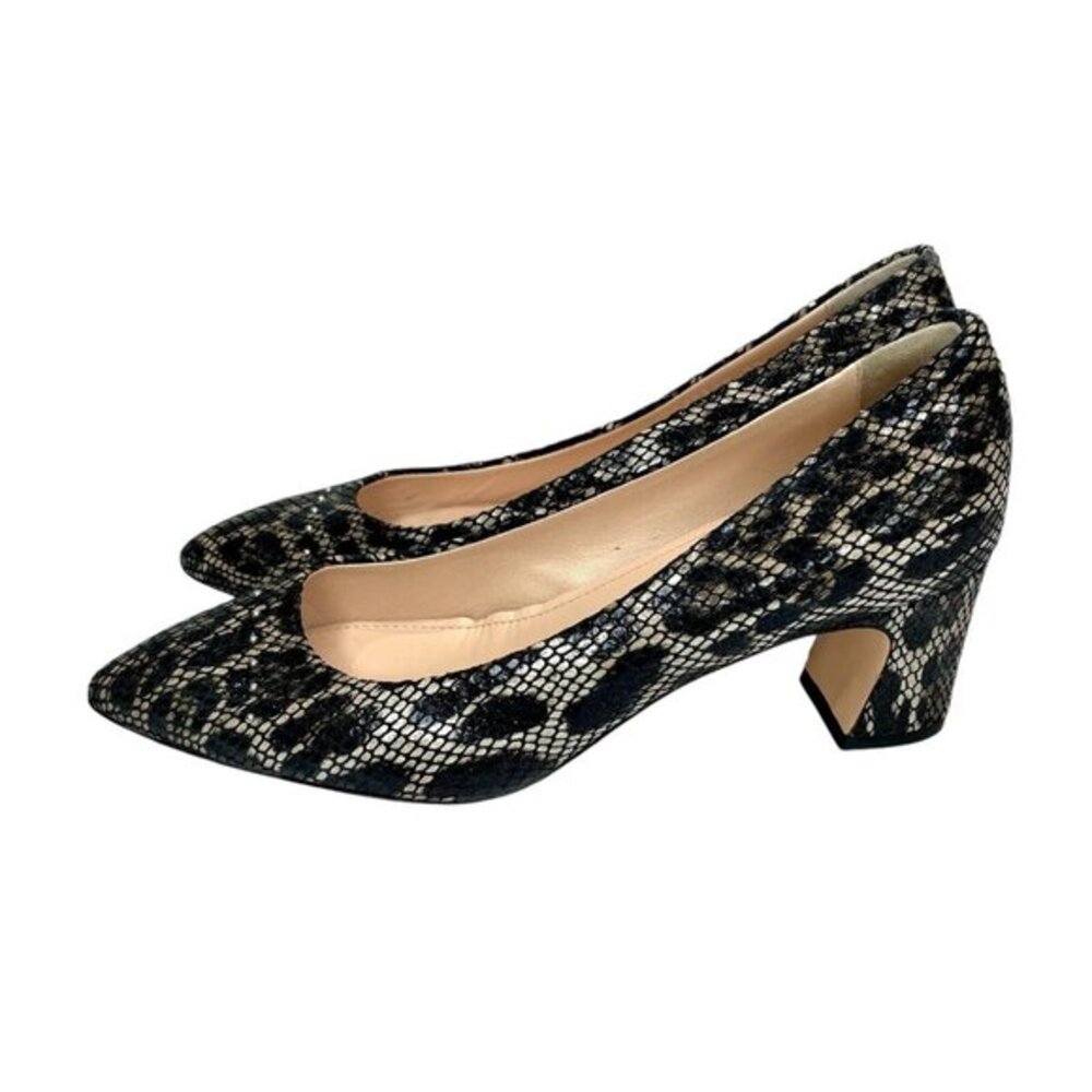 AGL Attilio Giusti Leombruni Snake Print Leather Pump 38 EU 7.5 US $325